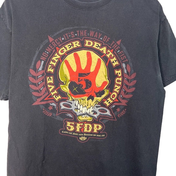 Vintage Five Finger Death Punch Metal Band Tee T-Shirt Black Adult L Large - Picture 3 of 5